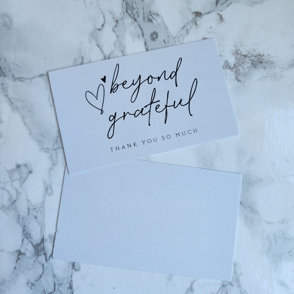 ♥️ 5x25 / 60 Thank you cards and 120 self adhesive Thank You Cards - Picture 2 of 3